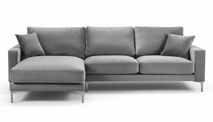 Sofá de esquina gris xxl de tela de gran tamaño Chesterfield Sofas Muebles creativos de sala de estar