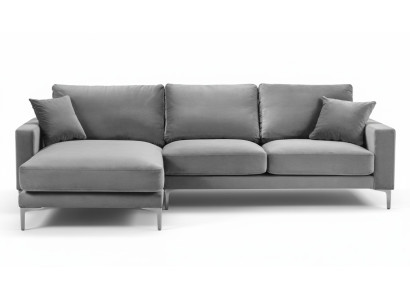 Sofá de esquina gris xxl de tela de gran tamaño Chesterfield Sofas Muebles creativos de sala de estar
