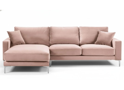 Textil Chesterfield Sofas de tela Muebles creativos Sofá esquinero Rosa XXL Big
