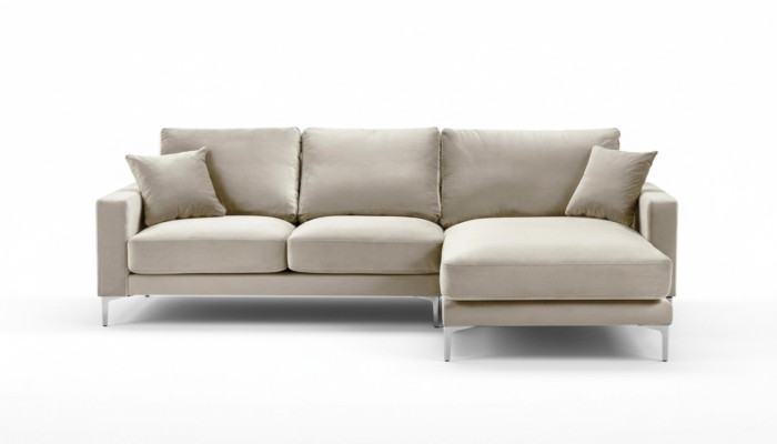 Diseño de sala de estar Sofás Tapizados Sofá Beige Esquina Sofá Tela Conjunto de esquina Nuevo