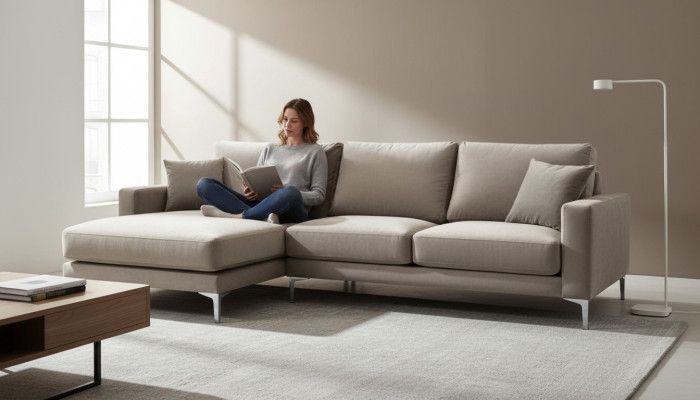 Sofás de tela diseño de sala de estar sofás tapizados sofá gris sofá de esquina loft sofá de esquina