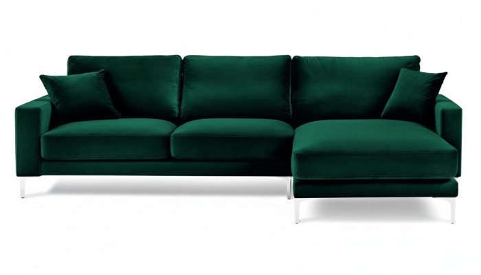 Sofá Loft de lujo, sofá esquinero, muebles esquineros, sofá de terciopelo, sofás para salón, verdes.