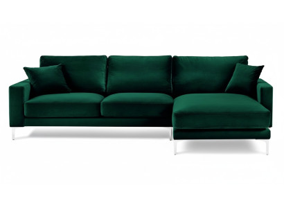 Sofá Loft de lujo, sofá esquinero, muebles esquineros, sofá de terciopelo, sofás para salón, verdes.