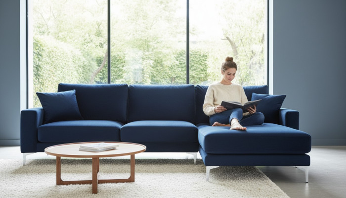Sofá de loft Lujo Sofá de esquina Muebles modernos Conjunto de esquinero Sofás de terciopelo Sofás Sala de estar