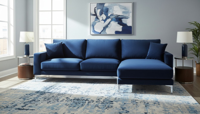 Sofá de loft Lujo Sofá de esquina Muebles modernos Conjunto de esquinero Sofás de terciopelo Sofás Sala de estar