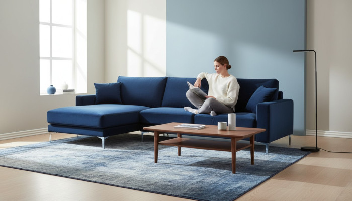 Sofá Loft de lujo, sofá esquinero, muebles de sala modernos, sofás esquineros de terciopelo.