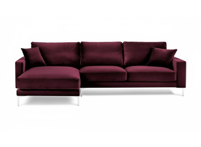 Sofá de esquina de diseño de burdeos rojo Sofás con asientos acolchados Sofás Muebles de diseño italianos