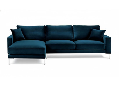 Sofá de esquina creativo turquesa de tela de Nuevos Sofás Diseño de salón sofá acolchado