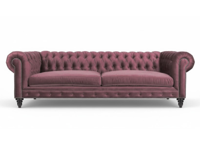 Chesterfield Muebles creativos Tela de tapicería rosa Sofá Sala de estar Moderno de tres plazas
