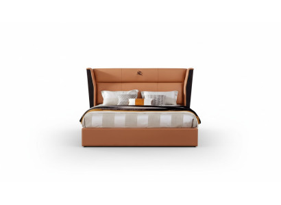 Conjunto de diseño de muebles de dormitorio de cuero 3 piezas con 2 mesitas de noche.