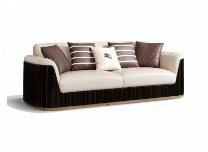 Sofá de 3 plazas beige diseño moderno sofás de cuero nuevos creativos.