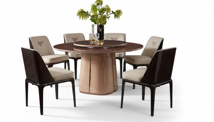 Grupo de lujo con conjunto de sillas diseño de respaldo Muebles de lujo Comedor de madera 4 sillas