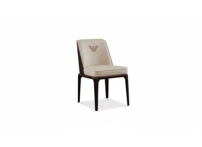 Cuero de lujo Beige Grupo Silla de respaldo Diseño moderno Muebles Comedor Madera 6 sillas