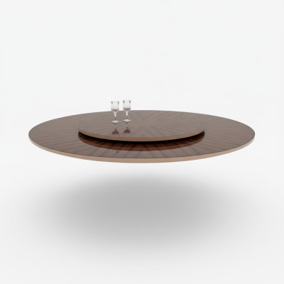 Mesa de comedor marrón Mesa redonda Muebles de diseño Mesa de comedor de lujo Cocina