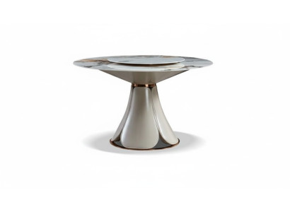 Mesa de comedor de cuero y piedra, mesas de madera de lujo de diseño moderno.