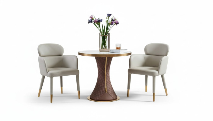 Mesa de café de mármol blanco nueva mesa auxiliar de diseño moderno muebles de lujo