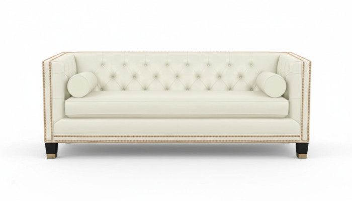 Sofá Chesterfield beige en cuero muebles de sala de estar diseño moderno sofás sofá nuevo.
