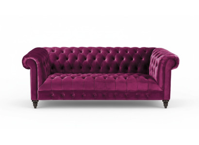 Rosa Dreisitzer de tela Chesterfield diseño de sofás, original nuevo.
