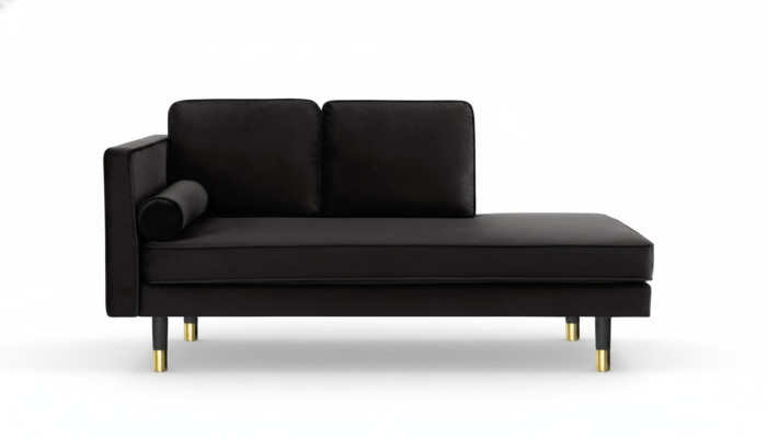 Chaiselongue creativo Muebles nuevos Sala de estar Diseño moderno Negro sofá