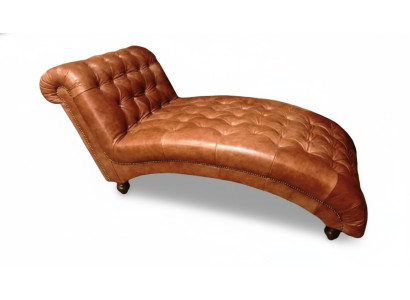 Chesterfield marrón Chaiselongue muebles sofá sala de estar moderno.