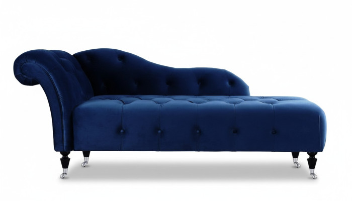Elegante reposeras Chesterfield con botones de terciopelo Chaise longue