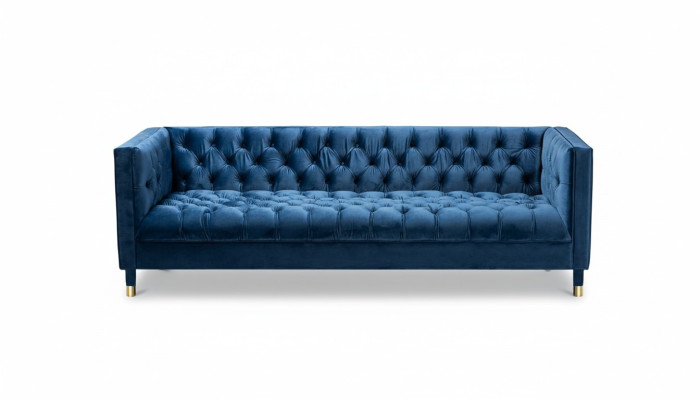 Sofá Textil de diseño moderno Chesterfield azul, mobiliario creativo nuevo para la sala de estar.