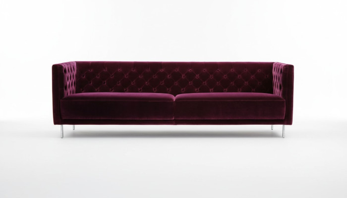 Violeta Chesterfield Sala de estar Sofá de diseño moderno Estilo italiano Muebles Muebles