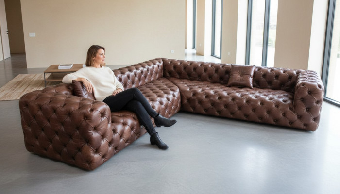 Sofá esquinero Sofá Sofá Conjunto de salón Sofá esquinero Sofás Chesterfield Muebles