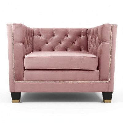 Silla Chesterfield de tela morada creativa muebles nuevos modernos para sala de estar.