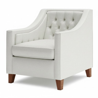 Sillón de tela blanco crema muebles creativos nuevos loft sala de estar moderna