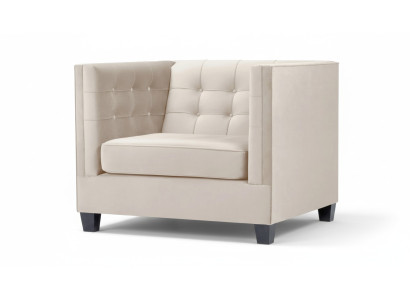 Sillón Chesterfield moderno de tela blanca de loft creativo muebles nuevos sala de estar.