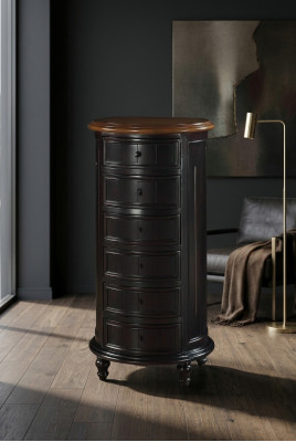 Diseño de cómoda armario de madera de lujo cómodas redondas estantes