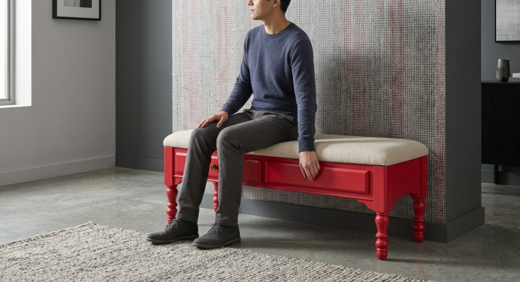 Diseñador textil de lujo, taburete americano acolchado, asiento de relajación auxiliar, sofá nuevo.