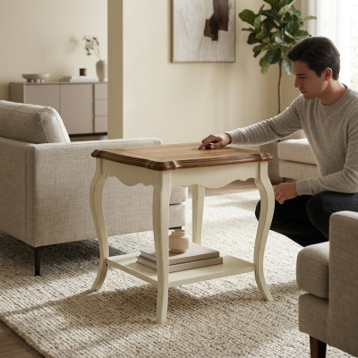 Diseño clásico mesa de centro mesita auxiliar sofá sala de estar mesa mueble madera nuevo