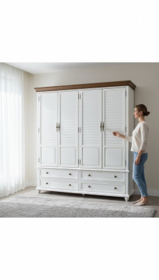 Armario de madera de lujo Armario Dormitorio Vestidor Muebles de madera sólida