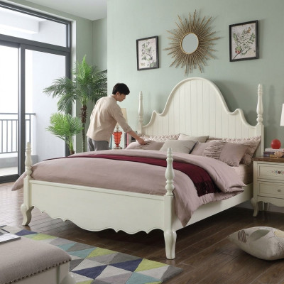 Juego de dormitorio de calidad 3 piezas Cama Cama doble Camas 2 mesitas de noche Madera 3 piezas. Nuevo