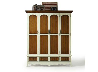 Armario multiusos de 198 cm de altura para dormitorio con estantes de madera.