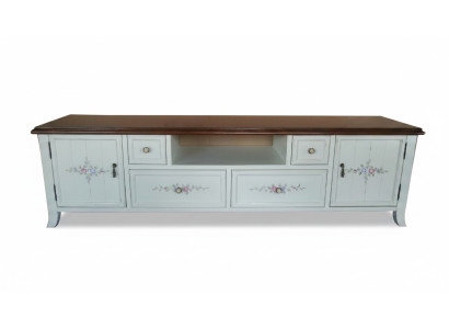 Mueble de televisión en estilo rústico clásico tablero bajo estante nuevo buffet de TV