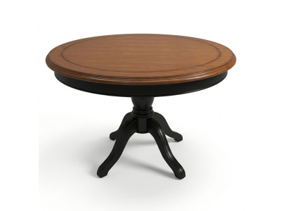 Mesa de comedor redonda de madera maciza de 122 cm de diámetro. Mesa de comedor de madera maciza para la cocina, mesa de comedor. Nueva.