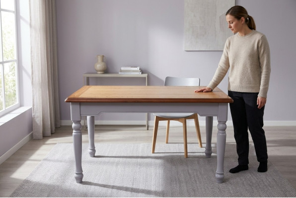 Mesa de comedor Conjunto de mesas Sala de estar Juego de muebles de madera Diseño Lujo Moderno Nuevo