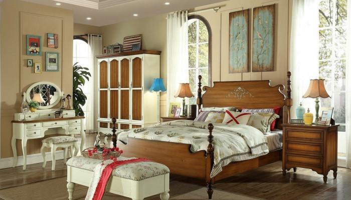 Elegante conjunto de dormitorio completo de 7 piezas para su dormitorio.