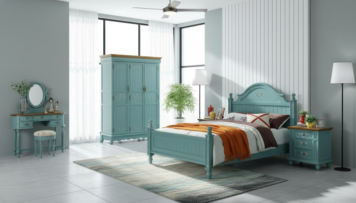 Hotel Camas Acolchadas Doble Americana Bix XXL Madera Tela Cama Diseño Elegante
