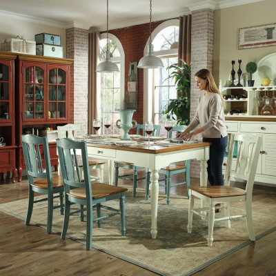 Mesa de comedor 6 sillas Conjunto de comedor Grupo de mobiliario Mesa Grupo de asientos 7 piezas Madera Nuevo