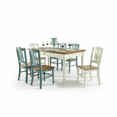 Mesa de comedor 6 sillas Conjunto de comedor Grupo de mobiliario Mesa Grupo de asientos 7 piezas Madera Nuevo