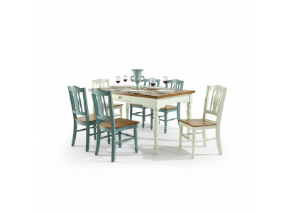 Mesa de comedor 6 sillas Conjunto de comedor Grupo de mobiliario Mesa Grupo de asientos 7 piezas Madera Nuevo