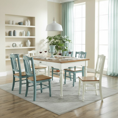 Mesa de comedor, mesa, mesa de comedor, sala de estar, diseño de madera, sillas y mesas estilo rústico.