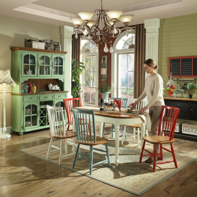 Mesa de comedor de lujo con 4 sillas, conjunto de comedor, mesa clásica de 7 piezas y silla.