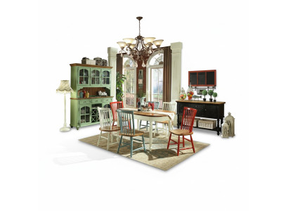 Mesa de comedor de lujo con 4 sillas, conjunto de comedor, mesa clásica de 7 piezas y silla.