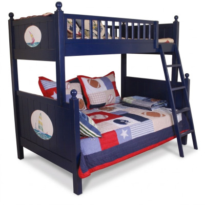 Cama infantil clásica litera azul cama alta cama para juegos cama para niños litera