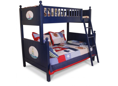 Cama infantil clásica litera azul cama alta cama para juegos cama para niños litera